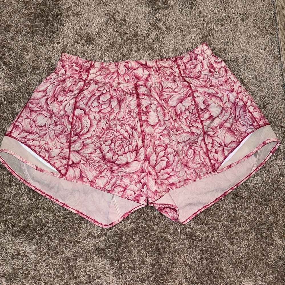 Lululemon Athletica Pink Floral Shorts